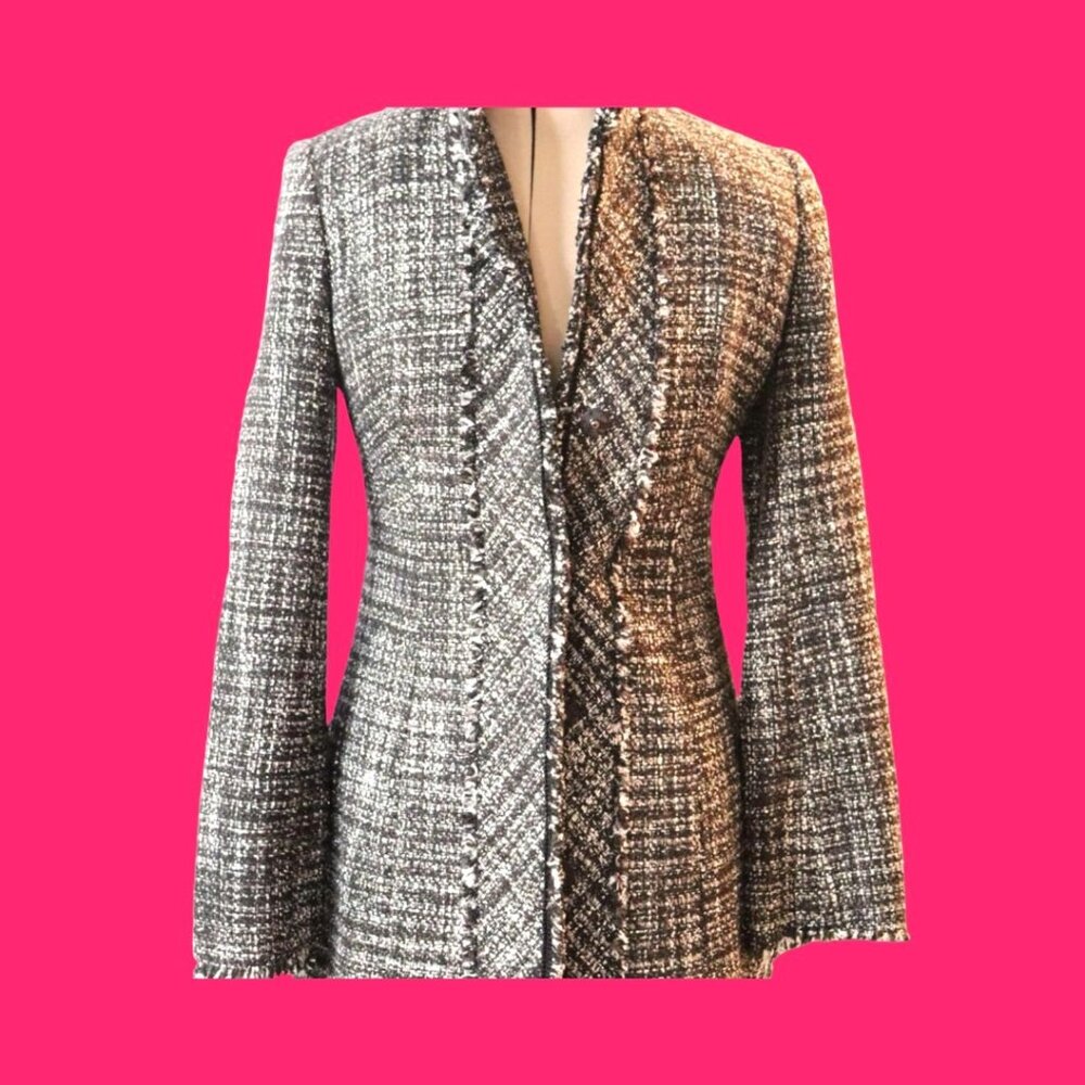 White House Black Market - Size 2 - LIKE NEW - SHIMMER TWEED COAT